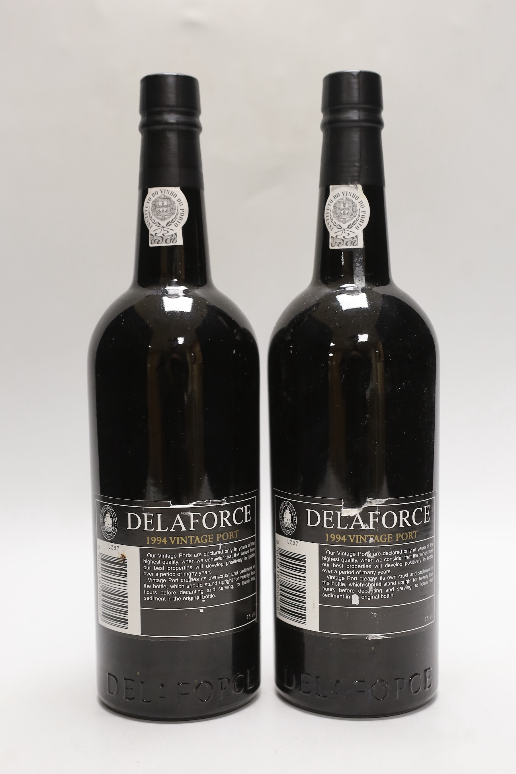 Two bottles of Delaforce vintage port 1994